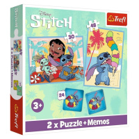 TREFL - Sada 3v1 Lilo&Stitch: Šťastný den (2x puzzle + pexeso)