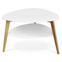 Konferenční stolek KLEFA III — bambus, přírodní / bílá