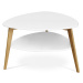 Konferenční stolek KLEFA III — bambus, přírodní / bílá