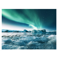 Fotografie aurora borealis in iceland at jakulsarlon, franckreporter, (40 x 30 cm)