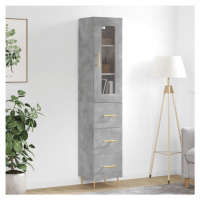 vidaXL Skříň highboard betonově šedá 34,5x34x180 cm kompozitní dřevo