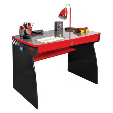 Dětský psací stůl rally - červená/černá