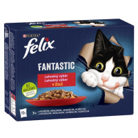 Felix Fantastic s kuřetem hovězím králíkem a jehněčím v želé 12 x 85 g