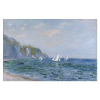 Obrazová reprodukce Cliffs and Sailboats at Pourville, Monet, Claude, 40 × 26.7 cm