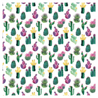 Ilustrace Colorful painterly cacti, Blursbyai, (40 x 40 cm)