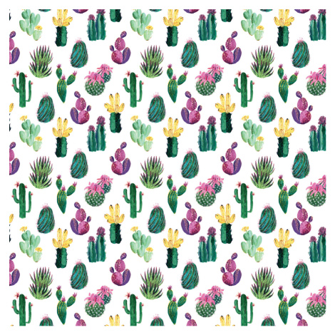 Ilustrace Colorful painterly cacti, Blursbyai, (40 x 40 cm)