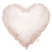 Cotton &amp; Sweets Lesklý polštář srdce pudrově růžová 42x26cm