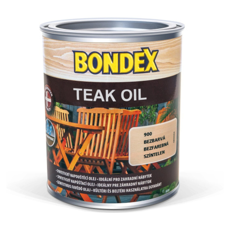 BONDEX Syntetický napouštěcí olej Teak Oil bezbarvý 0,75 l