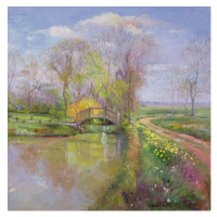 Obrazová reprodukce Spring Bridge, 1992, Timothy Easton, 40 × 40 cm