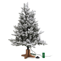 Luxusní vánoční 3D stromek QVC / jedle / 90 cm / 200 LED Deluxe / 132 barevných efektů / zasněže