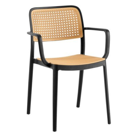 Stohovatelná židle Firt TYP 2 černá/béžová FOR LIVING