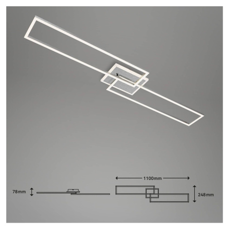 Briloner LED stropní světlo Frame S CCT 110x24,8cm hliník