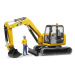 BRUDER 02466 Pásový minibagr CATERPILLAR s figurkou