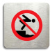 Accept Piktogram "zákaz skákání do vody" (80 × 80 mm) (stříbrná tabulka - barevný tisk bez rámeč