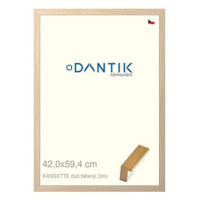 DANTIK rámeček 42 × 59,4, KASSETTE dub bělený plexi čiré