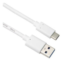 PremiumCord kabel USB-C - USB 3.0 A (USB 3.2 generation 2, 3A, 10Gbit/s)  0,5m bílá Bílá