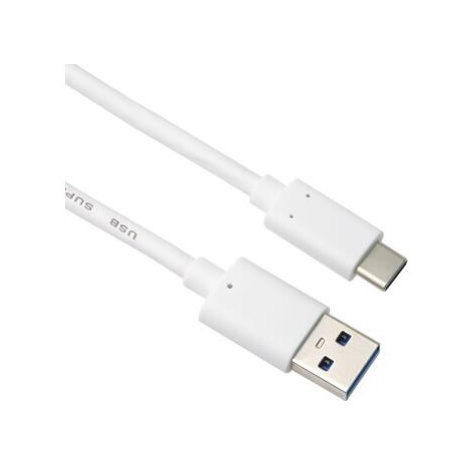 PremiumCord kabel USB-C - USB 3.0 A (USB 3.2 generation 2, 3A, 10Gbit/s)  0,5m bílá Bílá