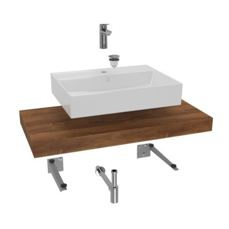 Koupelnová sestava Grohe s deskou pod umyvadlo Dolce 100x8x50 cm dub charleston KSETDO14