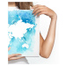 MyBestHome BOX Plátno Modrá A Bílá Mapa Světa Varianta: 30x20