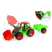 Lena Traktor se lžící Giga Trucks s vlekem plast 62cm v krabici 72x40x28cm 02136