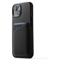 Mujjo Full Leather Wallet pouzdro iPhone 15 černý