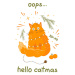 Ilustrace Hello catmas. Funny greeting card for, Нина Виноградова, 26.7 × 40 cm