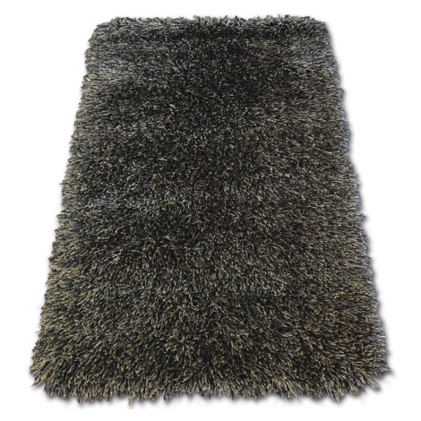 Dywany Lusczow Kusový koberec LOVE SHAGGY černý/hnědý