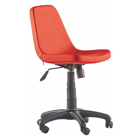 Otočná kancelářská židle na kolečkách comfy - červená