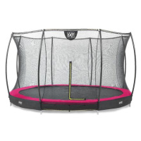 EXIT TOYS Silhouette pozemní trampolína ø427cm s ochrannou sítí - růžová