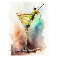 Ilustrace Drinks cocktail, Justyna Jaszke, 30 × 40 cm