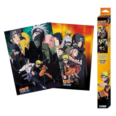 Dárkový set Naruto Shippuden - Ninjas, (2x) 38 x 52 cm ABY STYLE