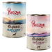 Purizon Organic výhodné balení 24 x 400 g - míchané balení: 12 x kachna s kuřecím, 12 x losos s 