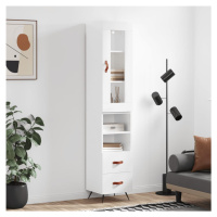 vidaXL Skříň highboard bílá s vysokým leskem 34,5x34x180 cm kompozit