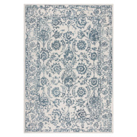 Bílý/modrý vlněný koberec 290x200 cm Yasmin - Flair Rugs