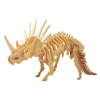 Dřevěné 3D puzzle skládačka dinosauři - Styracosaurus J006