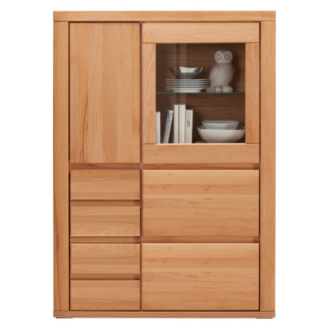 Voleo VYSOKÁ KOMODA, jádrový buk, jádrový buk cm