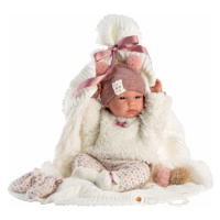 Llorens 63576 NEW BORN - realistická panenka miminko s celovinylovým tělem - 35 cm