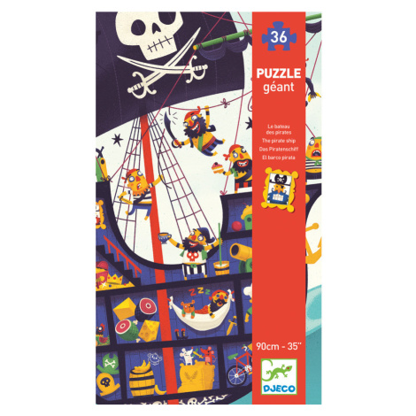 Puzzle - Pirátská loď - 36 ks DJECO