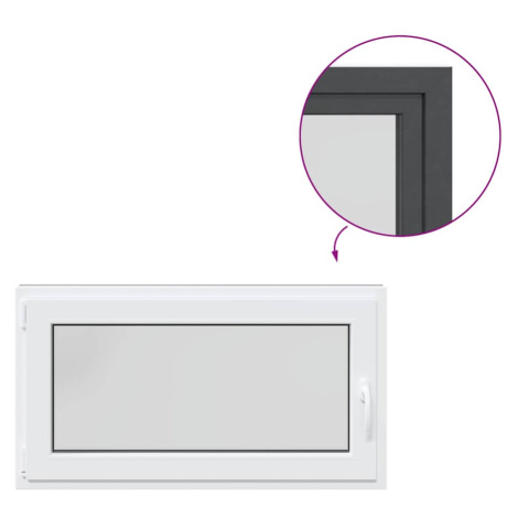 vidaXL Sklepní okno RISOR 110x60cm sklopné&otočné DIN levé antracitové