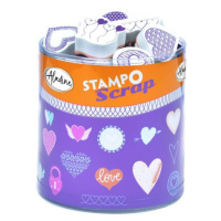 Razítka Stampo Scrap - srdíčka 35 ks
