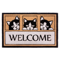 Hanse Home Collection koberce Rohožka Welcome, 3 kočky 105708 Rozměry koberců: 45x70