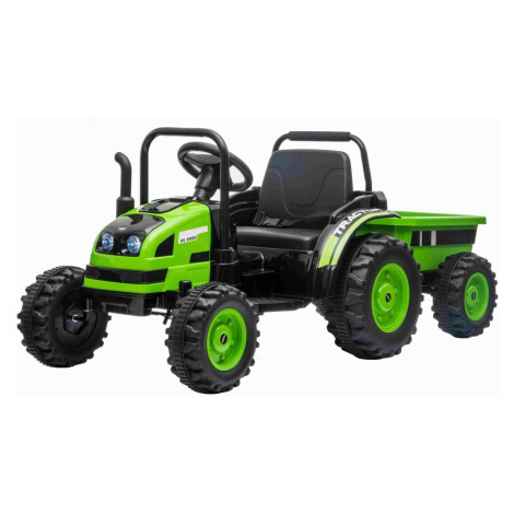 Elektrický Traktor POWER s vlečkou, zelený, Pohon zadních kol, 12V baterie Beneo