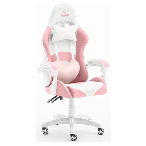 Herní židle Rainbow růžovo-bílá