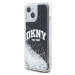 Zadní kryt DKNY Liquid Glitter Arch Logo pro Apple iPhone 15, černá