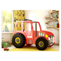 Detská posteľ Traktor červený