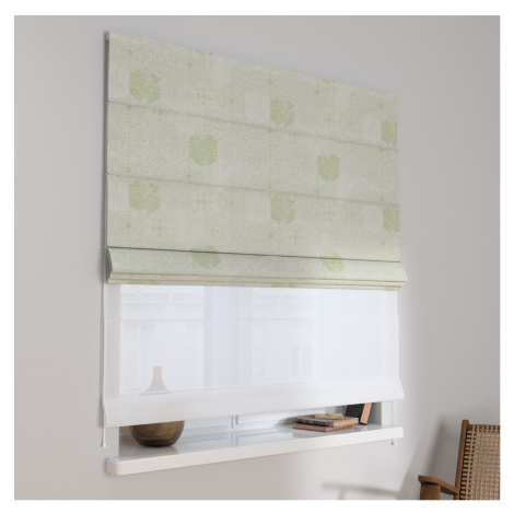 Dekoria Římská roleta Duo, zelený ornament, Christmas, 144-86