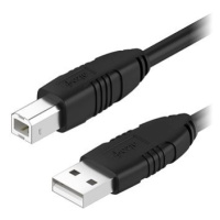 AlzaPower LinkCore USB-A to USB-B 3m černý