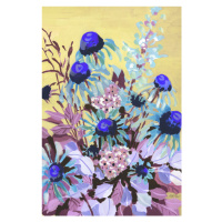 Ilustrace Echinacea Cobalt Blue, Ania Zwara, 26.7 × 40 cm