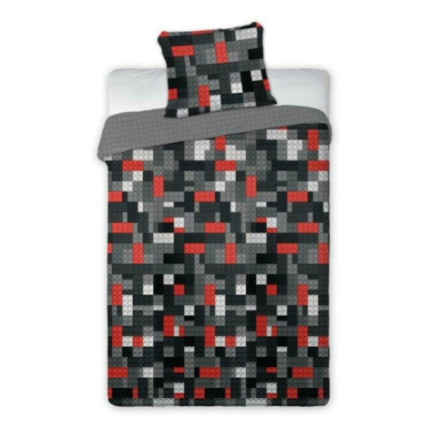 Povlečení bavlněné, Lego červeno-šedé FORBYT