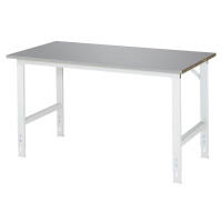 RAU Pracovní stůl, výškově přestavitelný, 760 - 1080 mm, deska z ušlechtilé oceli, š x h 1500 x 